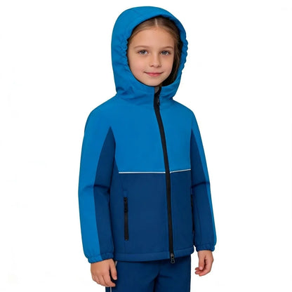 Veste Softshell Enfant Coupe-Vent Imperméable – Randonnée Outdoor Garçon Fille