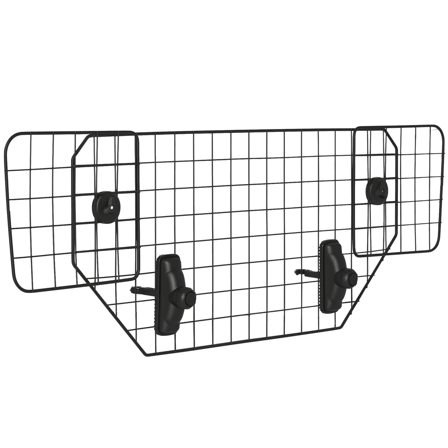 Barrière de Sécurité Auto pour Chien PawHut, Ajustable de 90 cm, Barrière de Protection Noire