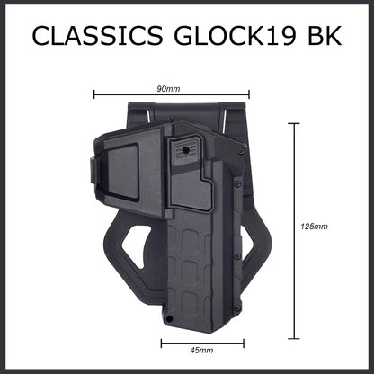 Holster pistolet tactique droitier Glock 17/19, P320 et 1911