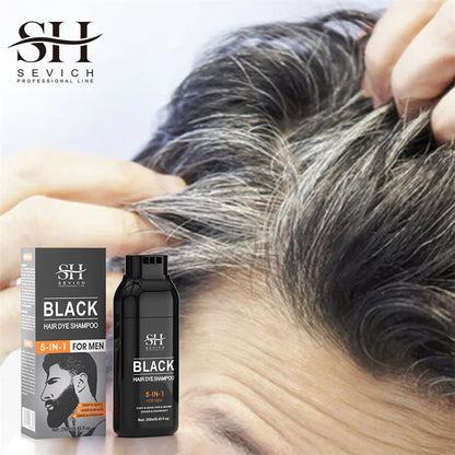 Shampooing colorant noir pour cheveux blancs 250 ml