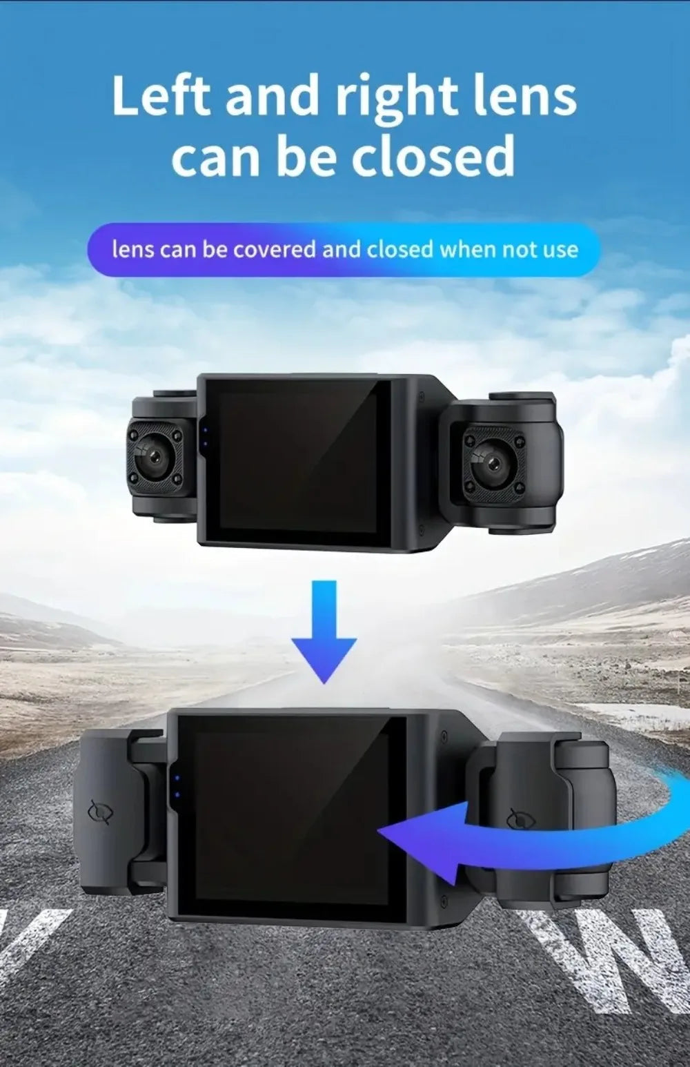 dashcam 4 canaux couverture panoramique à 360°  haute définition 1080P Ma boutique