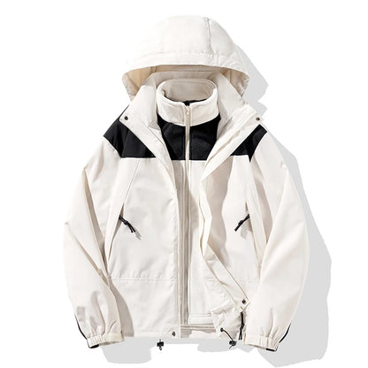 Veste 3 en 1 imperméable et coupe-vent avec couche chaude, homme et femme