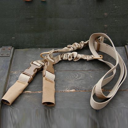 Sangle Tactique 3 Points Ajustable – Nylon Imperméable, Bungee Élastique | Fusil Airsoft & Chasse