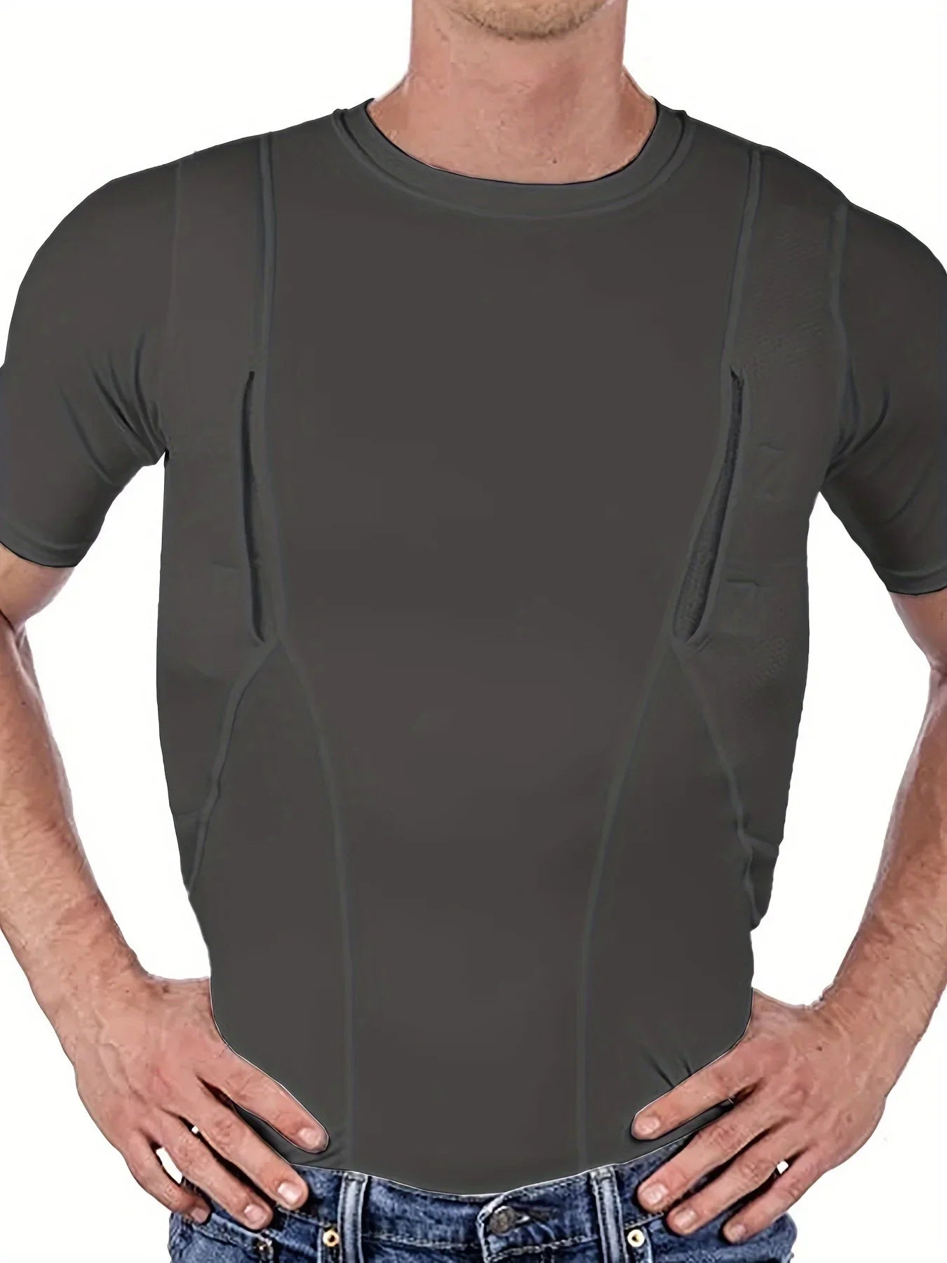 T-Shirt Holster Dissimulé Homme – Port Concealed Carry | Séchage Rapide | 6 Coloris | S à 5XL - BLACKBEARD OUTDOOR INDUSTRIES