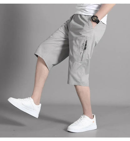 Short Cargo Homme - Poches Zippées, Taille Élastique, Coton Respirant, Style Décontracté Été Ma boutique