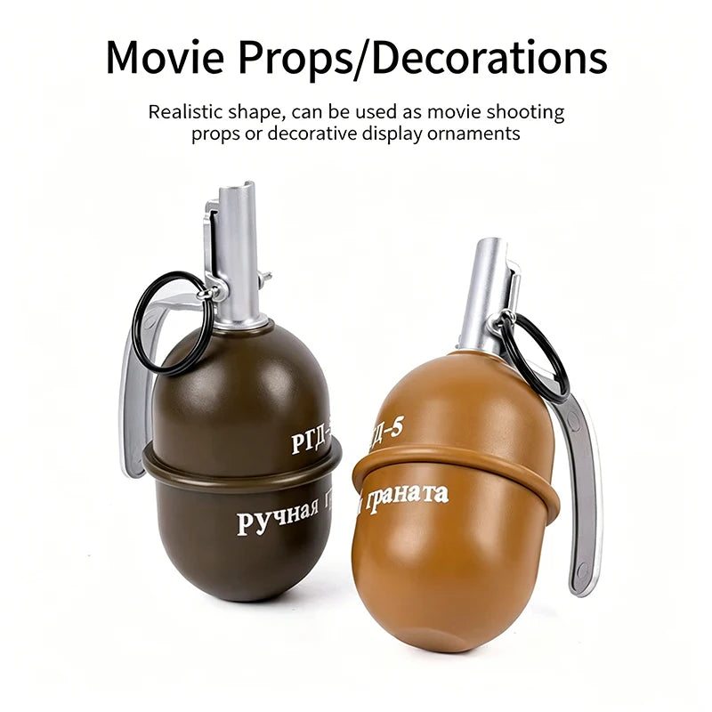 Grenade Factice Plastique RGD-5 / F1 – Modèle Simulation Cosplay Cinéma Décoration