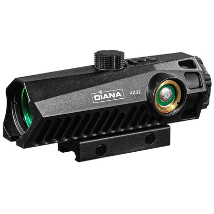Lunette de visée DIANA 4x32 – Point rouge/vert/bleu, étanche, antibuée