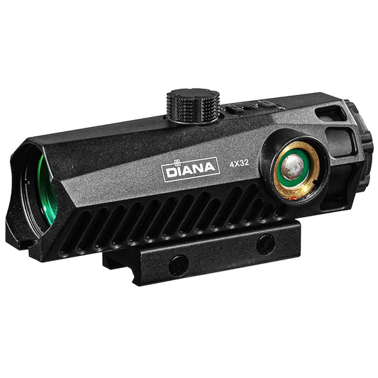 Lunette de visée DIANA 4x32 – Point rouge/vert/bleu, étanche, antibuée