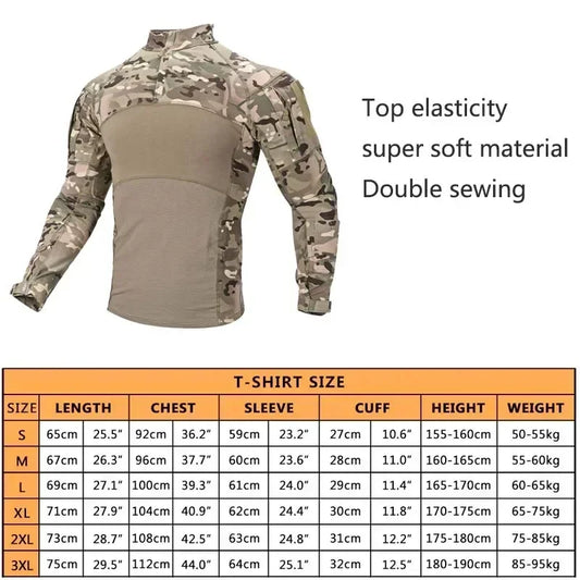 Chemise de Combat Homme à Manches Longues 1/4 Zip – Veste Tactique Outdoor - BLACKBEARD OUTDOOR INDUSTRIES