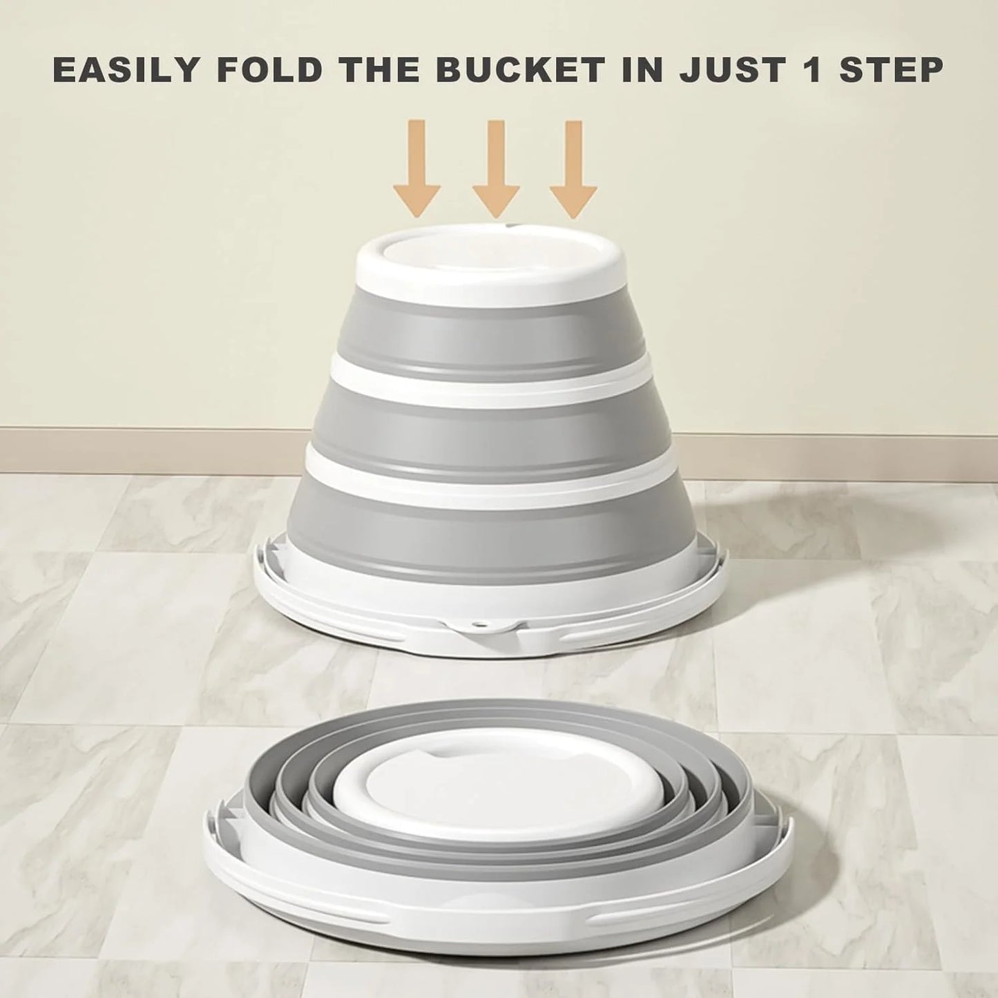 Seau Pliable en Silicone 10L – Seau Multi-Usage pour Pêche, Camping, Lavage de Voiture, Maison - BLACKBEARD OUTDOOR INDUSTRIES