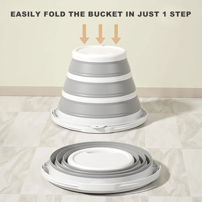 Seau Pliable en Silicone 10L – Seau Multi-Usage pour Pêche, Camping, Lavage de Voiture, Maison - BLACKBEARD OUTDOOR INDUSTRIES