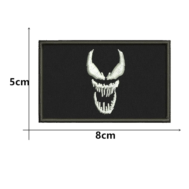 Patch Brodé Logo Skull 3D – Patch Tactique à Fixation par Crochet et Boucle – pour Vêtements, Sacs à Dos, Casquettes et Jeans - BLACKBEARD OUTDOOR INDUSTRIES