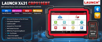 LAUNCH X431 CRP919E / CRP919E BT - Outil de Diagnostic Auto Professionnel - BLACKBEARD OUTDOOR INDUSTRIES