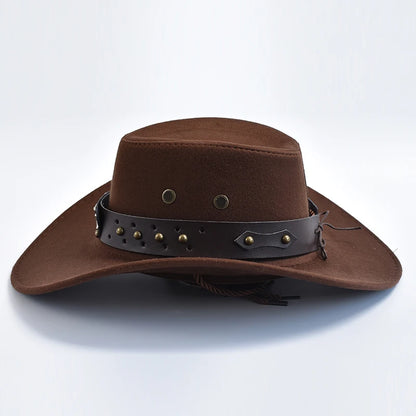 Chapeau Western en suede Synthétique – Large Bord Vintage pour Gentleman & Cowgirl - BLACKBEARD OUTDOOR INDUSTRIES