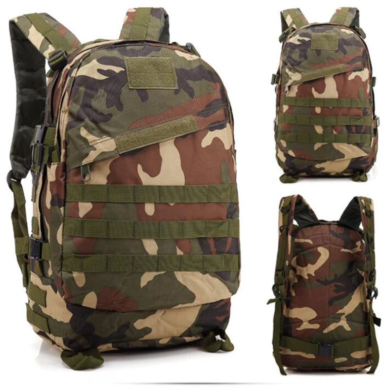 Sac à Dos Tactique 3D MOLLE 40L – Oxford 600D, Camouflage, Randonnée & Survie