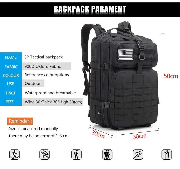 Sac à Dos Tactique MOLLE ReFire Gear – 30L / 50L Ma boutique