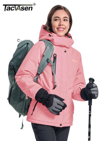 Veste Parka Hivernale TACVASEN pour Femme – Manteau à Capuche en Polaire, Imperméable et Coupe-Vent avec 5 Poches Zippées pour Ski et Snowboard - BLACKBEARD OUTDOOR INDUSTRIES