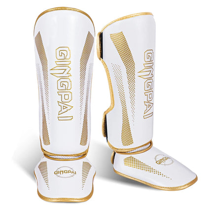 Tibières Muay Thai & MMA Cuir PU – Protège-Tibias Kickboxing, Sparring, Taekwondo | S à L | 4 Coloris - BLACKBEARD OUTDOOR INDUSTRIES