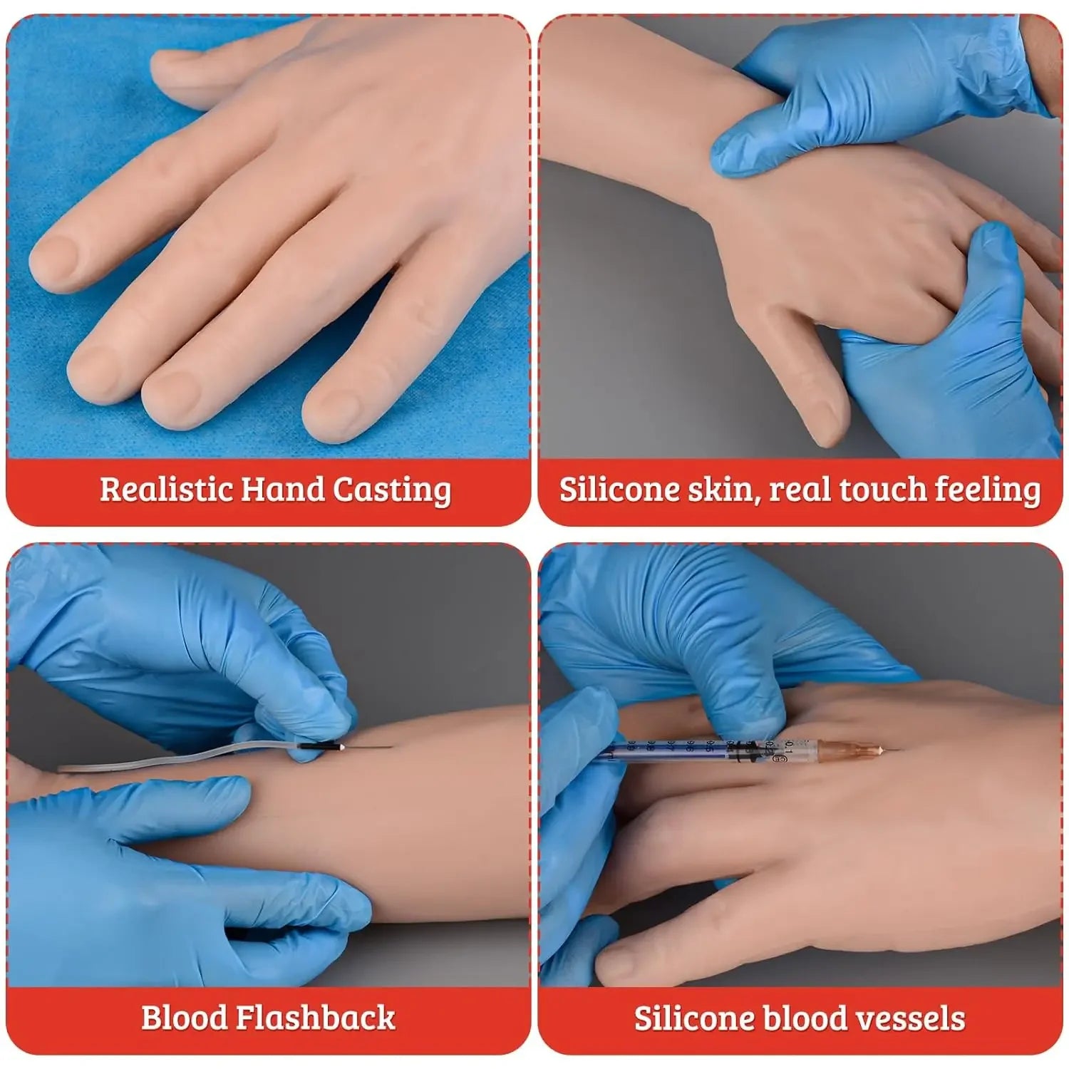 Set d'Entraînement pour Pratique IV - Bras de Pratique pour Phlébotomie avec Support d'Infusion - Modèle PVC Latex pour Étudiants en Médecine - BLACKBEARD OUTDOOR INDUSTRIES