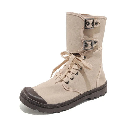 Rangers en toile pour hommes - Bottes hautes en toile respirantes, casual, outdoor et antidérapantes