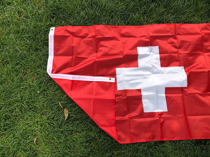 Drapeau de la Suisse - 90x150 cm - Polyester - Drapeau Suspendu pour Décoration BLACKBEARD OUTDOOR INDUSTRIES