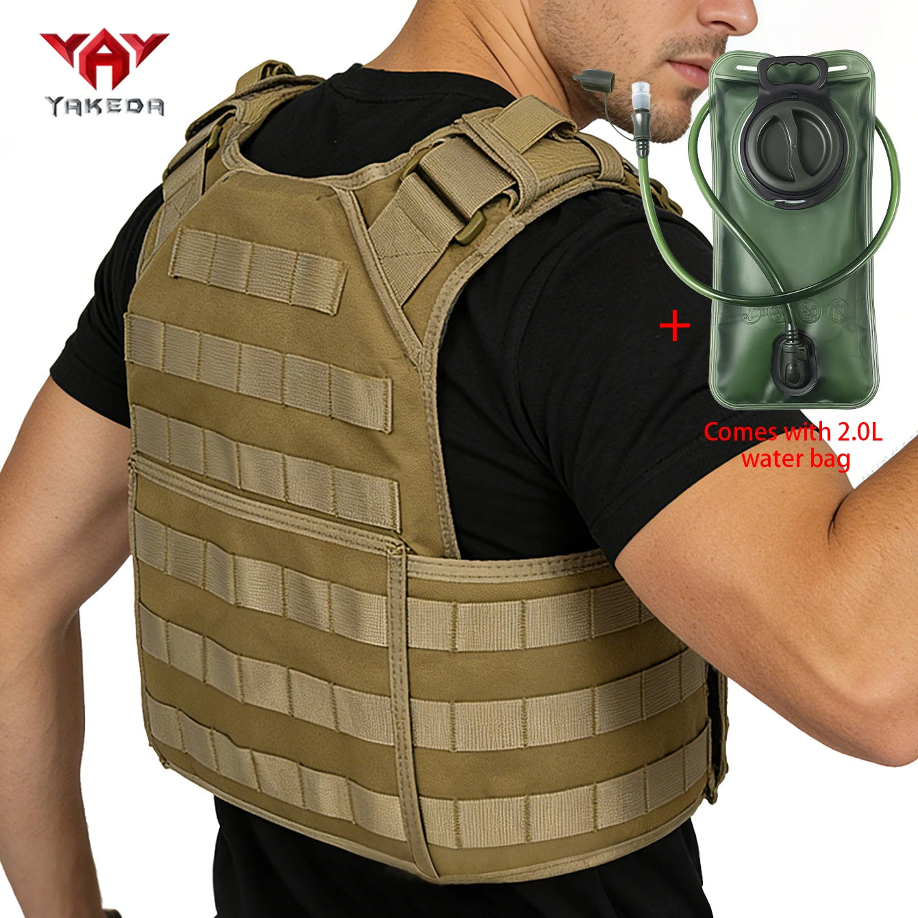 Porte plaque CPC YAKEDA avec sangle ajustable et système molle - BLACKBEARD OUTDOOR INDUSTRIES