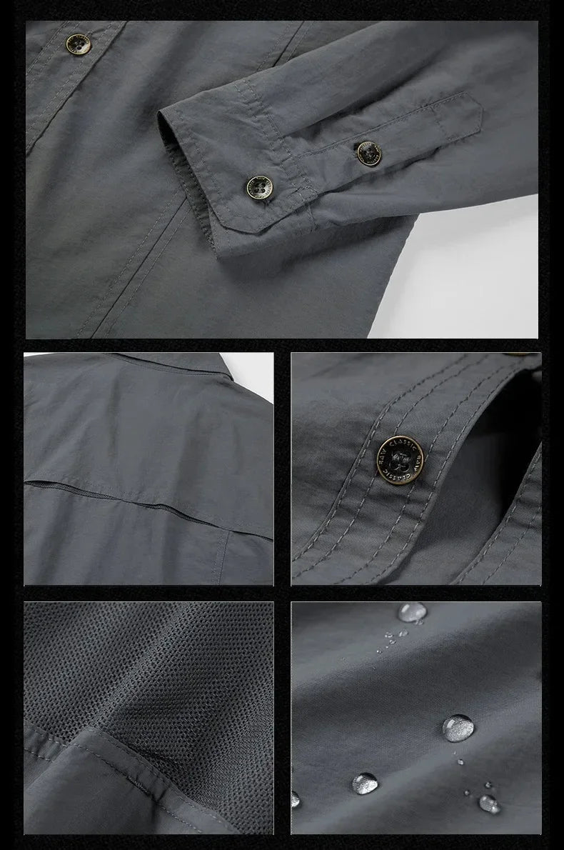 Chemise Tactique Homme Légère & Séchage Rapide Manches Longues • Résistante à l'eau • Anti-UV • Idéale Randonnée & Militaire - BLACKBEARD OUTDOOR INDUSTRIES