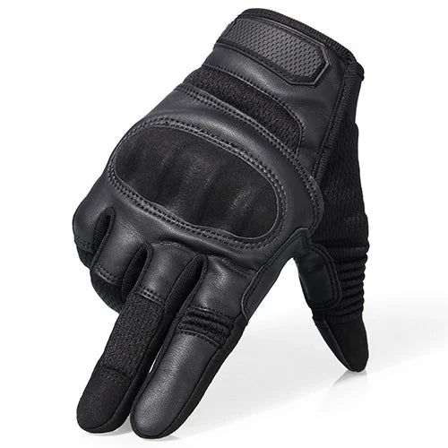 Gants Tactiques Plein Doigt MVPTOO – Cuir PU Tactile Anti-Dérapant Airsoft Combat
