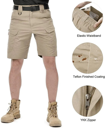 Short Cargo Homme Militaire Urbain Été — Imperméable, Respirant, Séchage Rapide - BLACKBEARD OUTDOOR INDUSTRIES