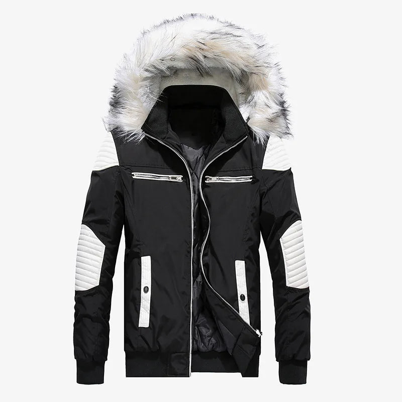 Parka Homme à Capuche Matelassée - Chaude et Épaisse pour l'Hiver