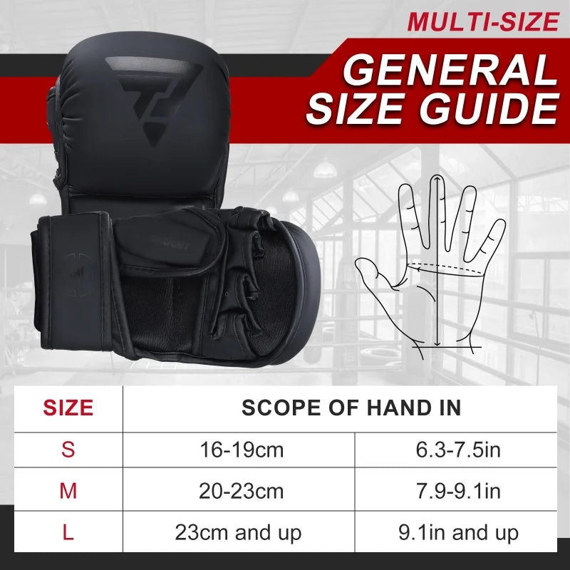 Gants de Boxe Professionnels MMA - Gants de Formation en PU pour Boxe, Karaté, Muay Thai et Arts Martiaux BLACKBEARD OUTDOOR INDUSTRIES