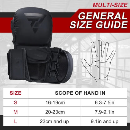 Gants de Boxe Professionnels MMA - Gants de Formation en PU pour Boxe, Karaté, Muay Thai et Arts Martiaux BLACKBEARD OUTDOOR INDUSTRIES