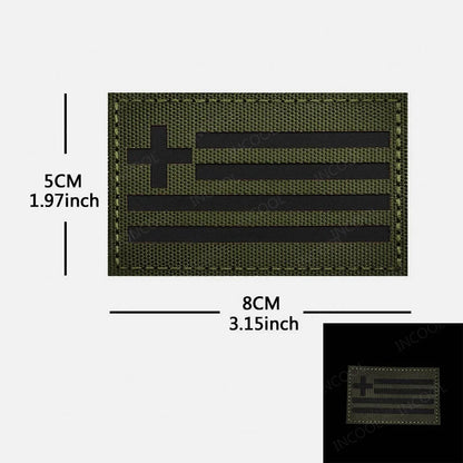 Patch Drapeau Réfléchissant Tactique – Badge Militaire Velcro, 29 Pays, 8x5 cm