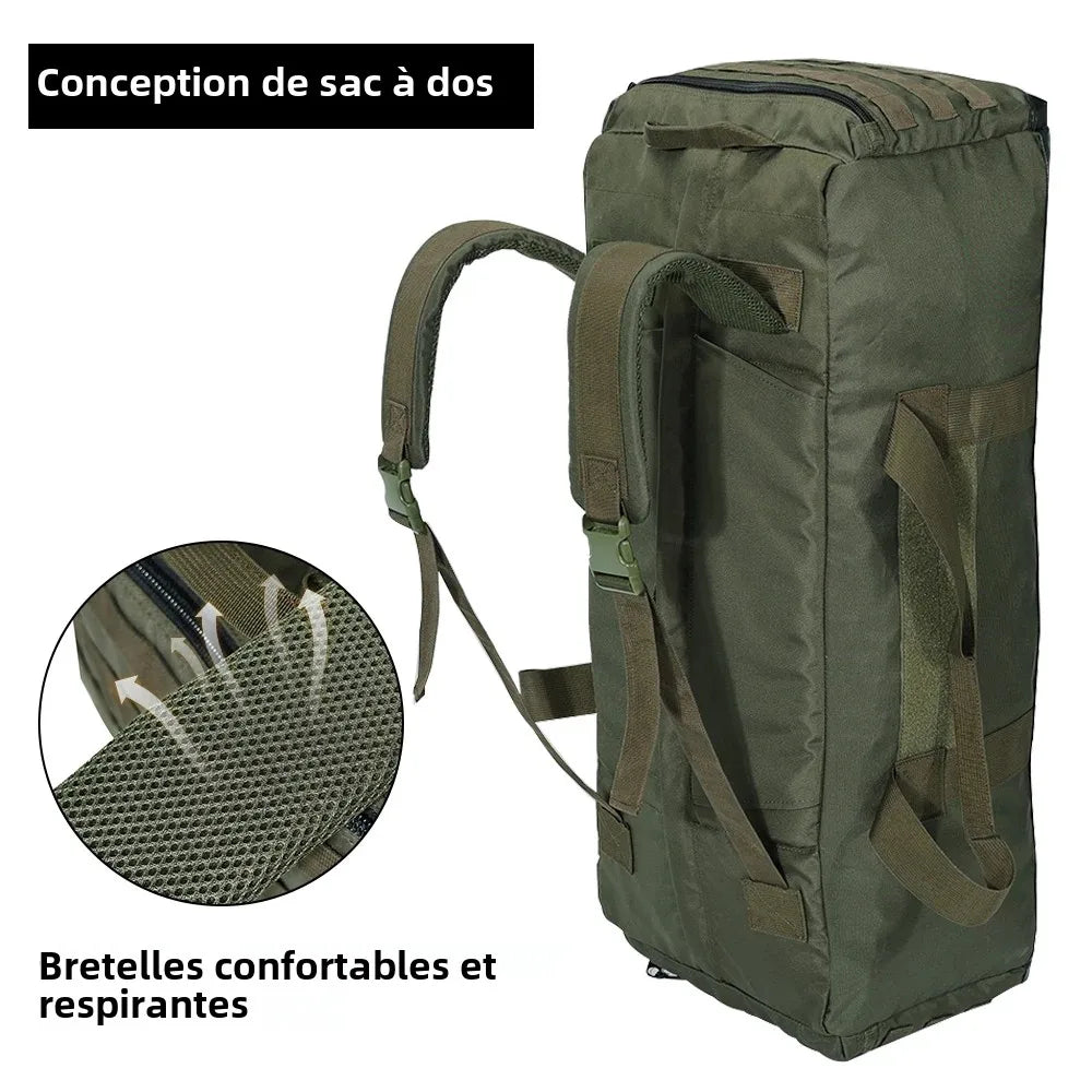 Sac à dos tactique 80L étanche – grand volume 3-en-1 MOLLE, sac de voyage/duffle | SINAIRSOFT - BLACKBEARD OUTDOOR INDUSTRIES
