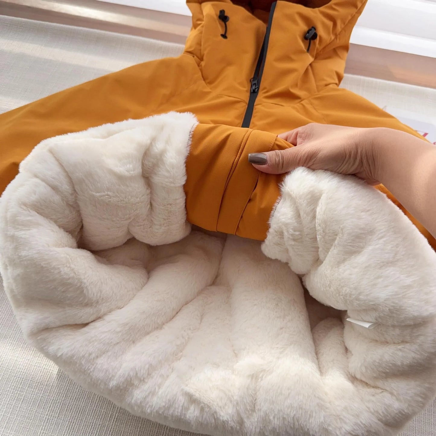 Coupe-Vent Garçon Hiver À Capuche Fourrure – Veste Chaude Outdoor 4-14 Ans