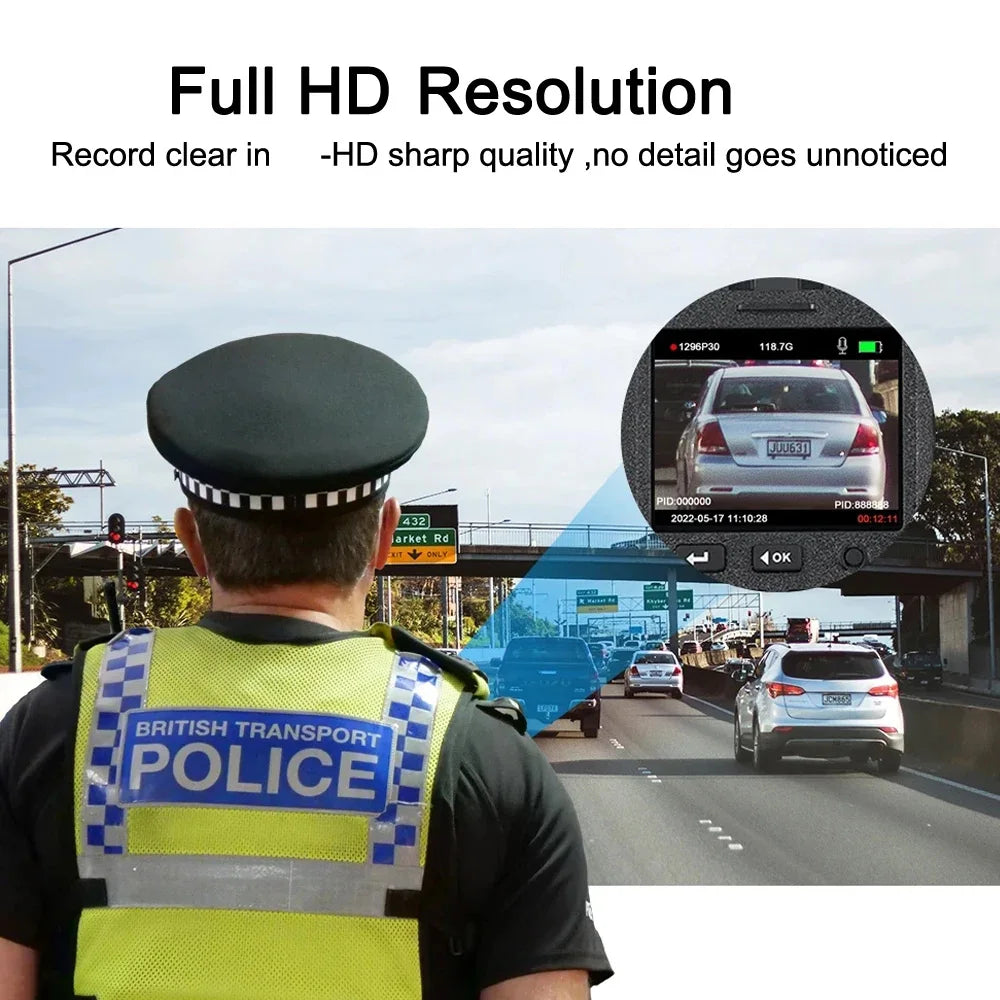 Mini Body Camera 1080P – Vision Nocturne, 24h Autonomie, Carte TF jusqu'à 128Go