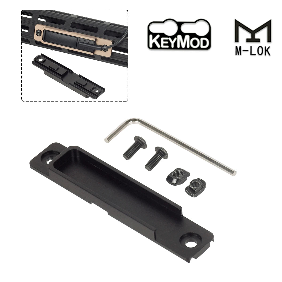 Interrupteur à Plaque de Pression pour Lampe Scout – Montage Rail M-LOK / KeyMod / Picatinny – Compatible SF M600 / M300 Ma boutique