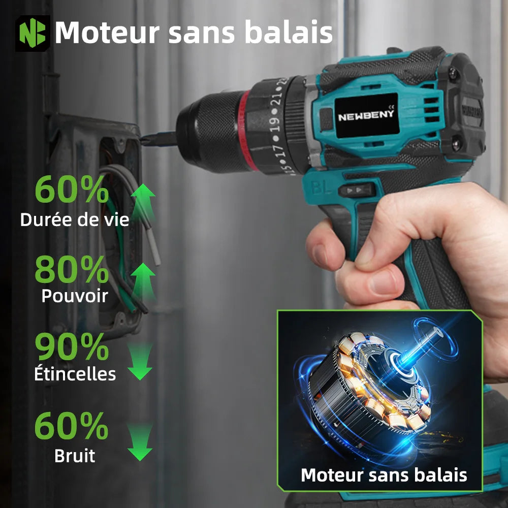 perceuse sans fil NEWBENY 21+3 BLACKBEARD OUTDOOR INDUSTRIES