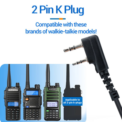 Baofeng Microphone de Gorge Réglable 2Pin avec PTT pour Talkie-Walkie - BLACKBEARD OUTDOOR INDUSTRIES