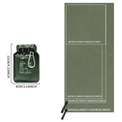 Serviette de sport séchage rapide en microfibre – compacte, ultra‑légère, idéale pour la gym, le camping et le voyage - BLACKBEARD OUTDOOR INDUSTRIES