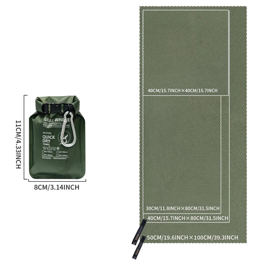 Serviette de sport séchage rapide en microfibre – compacte, ultra‑légère, idéale pour la gym, le camping et le voyage - BLACKBEARD OUTDOOR INDUSTRIES
