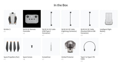 DJI Mini 3 Drone Only / RC-N1 / RC 4K HDR Video Ma boutique