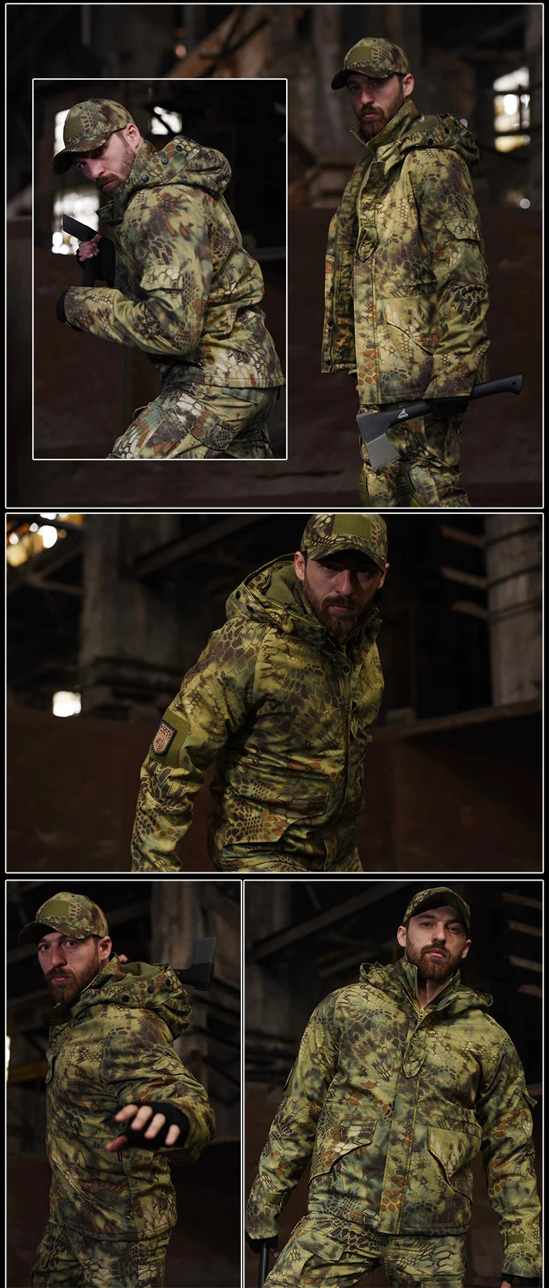 Veste Tactique Homme Hiver – HAN WILD Camouflage | Softshell | Polaire | Coupe-Vent | Randonnée | Chasse | Outdoor - BLACKBEARD OUTDOOR INDUSTRIES