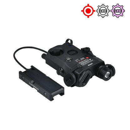 WADSN PEQ-15 LA-5C Désignateur Laser Tactique Rouge Vert Bleu – Rail 20mm - BLACKBEARD OUTDOOR INDUSTRIES