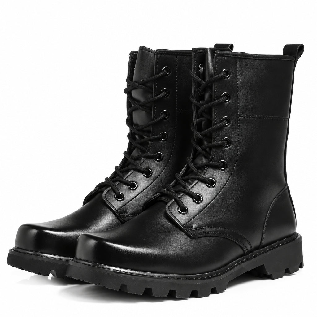 Bottines Tactiques Militaires Homme - Imperméables, Cuir Fendu Hiver