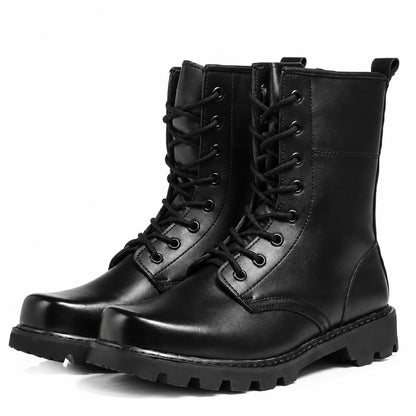 Bottines Tactiques Militaires Homme - Imperméables, Cuir Fendu Hiver