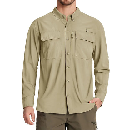 Chemise Tactique Homme TACVASEN ST144 – UPF 50+ Manches Longues | Séchage Rapide | Respirante | Multi-poches - BLACKBEARD OUTDOOR INDUSTRIES