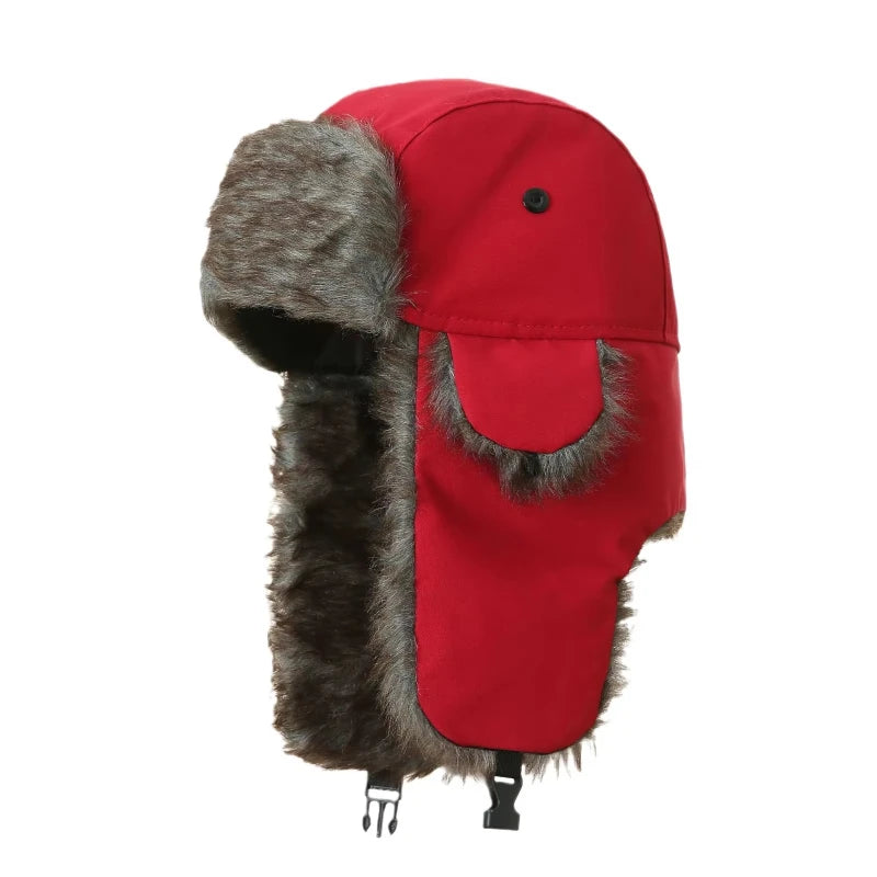 Chapka Ushanka Russe Imperméable - Doublure Fausse Fourrure, Ski et Hiver