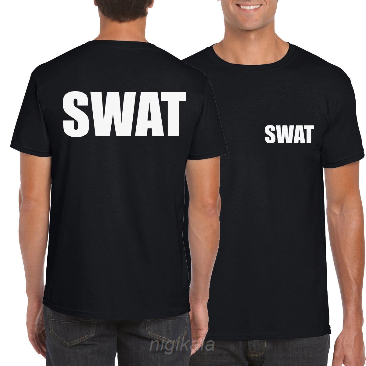 T-Shirt SWAT FBI SECURITY Imprimé Haute Qualité – Coton Respirant Manches Courtes – Homme – S à 5XL