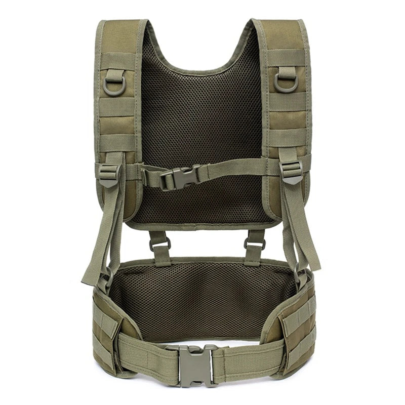 Harnais Tactique MOLLE avec Ceinture Détachable – Harnais de Combat Airsoft, Équipement Militaire, Entraînement et Chasse Outdoor BLACKBEARD OUTDOOR INDUSTRIES